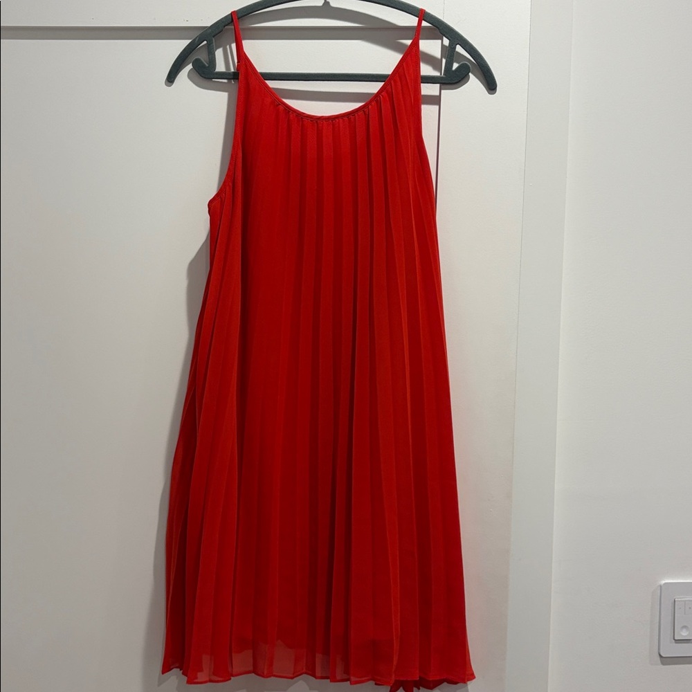 BCBC Generation Red Pleated Dress